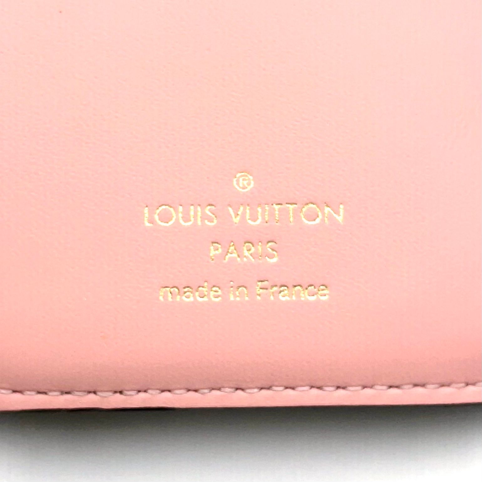 Louis Vuitton Portefeuille Correspondence Leather Brown Lightpink Tri Foldwallet — view 4
