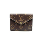 Louis Vuitton Portefeuille Correspondence Leather Brown Lightpink Tri Foldwallet