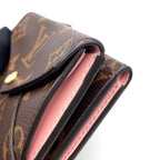 Louis Vuitton Portefeuille Correspondence Leather Brown Lightpink Tri Foldwallet — view 5