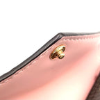 Louis Vuitton Portefeuille Correspondence Leather Brown Lightpink Tri Foldwallet — view 9