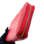 Louis Vuitton Zippy Wallet Monogram Empreinte Leather Red Round Gold — view 6