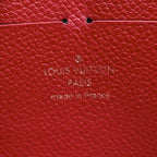 Louis Vuitton Zippy Wallet Monogram Empreinte Leather Red Round Gold — view 4
