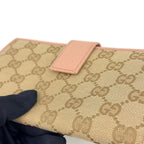 Gucci GG Canvas Hook Leather Beige Lightpink Wallet Gold — view 8