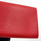 Louis Vuitton Portefeuille Emily Leather Red Wallet Silver — view 8