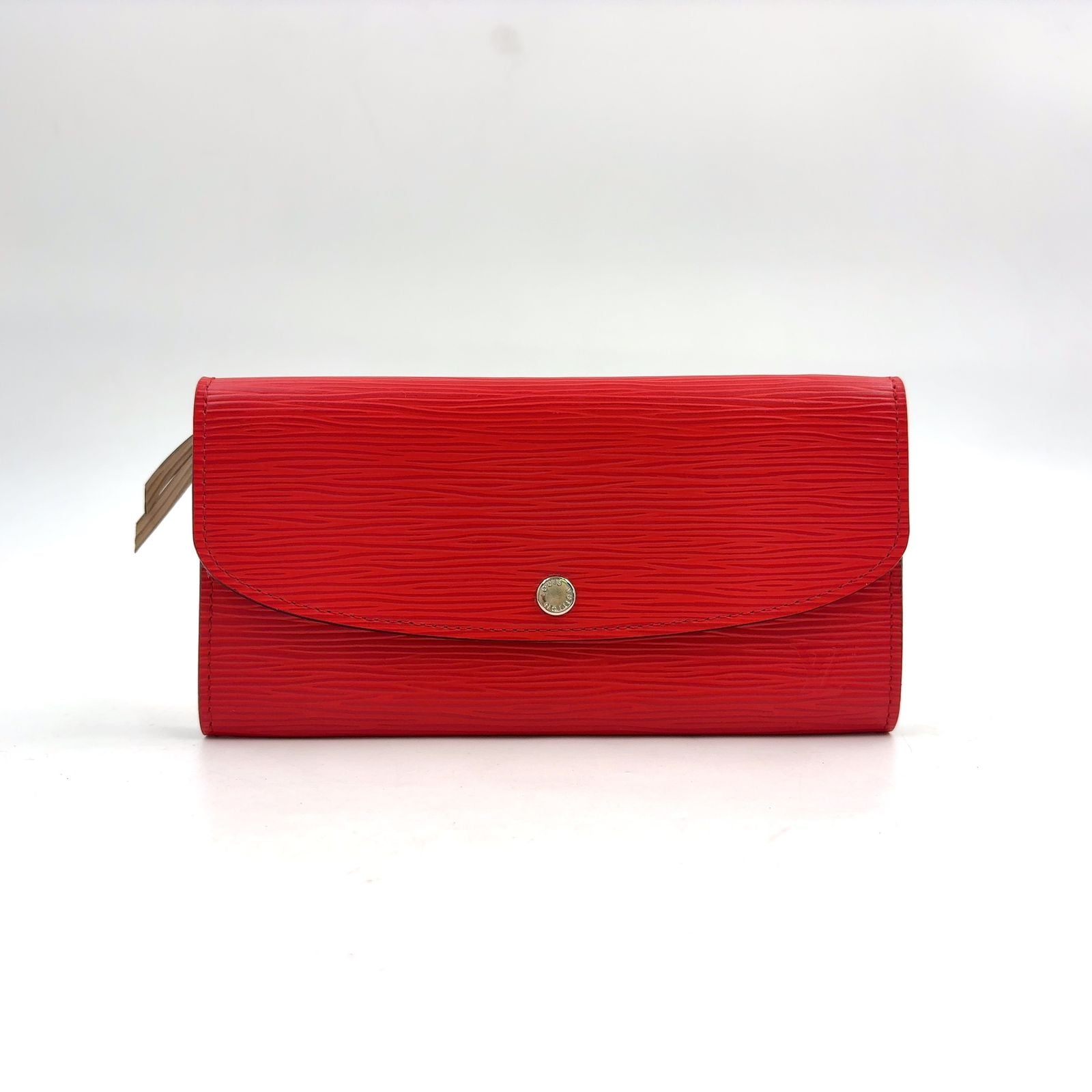 Louis Vuitton Portefeuille Emily Leather Red Wallet Silver