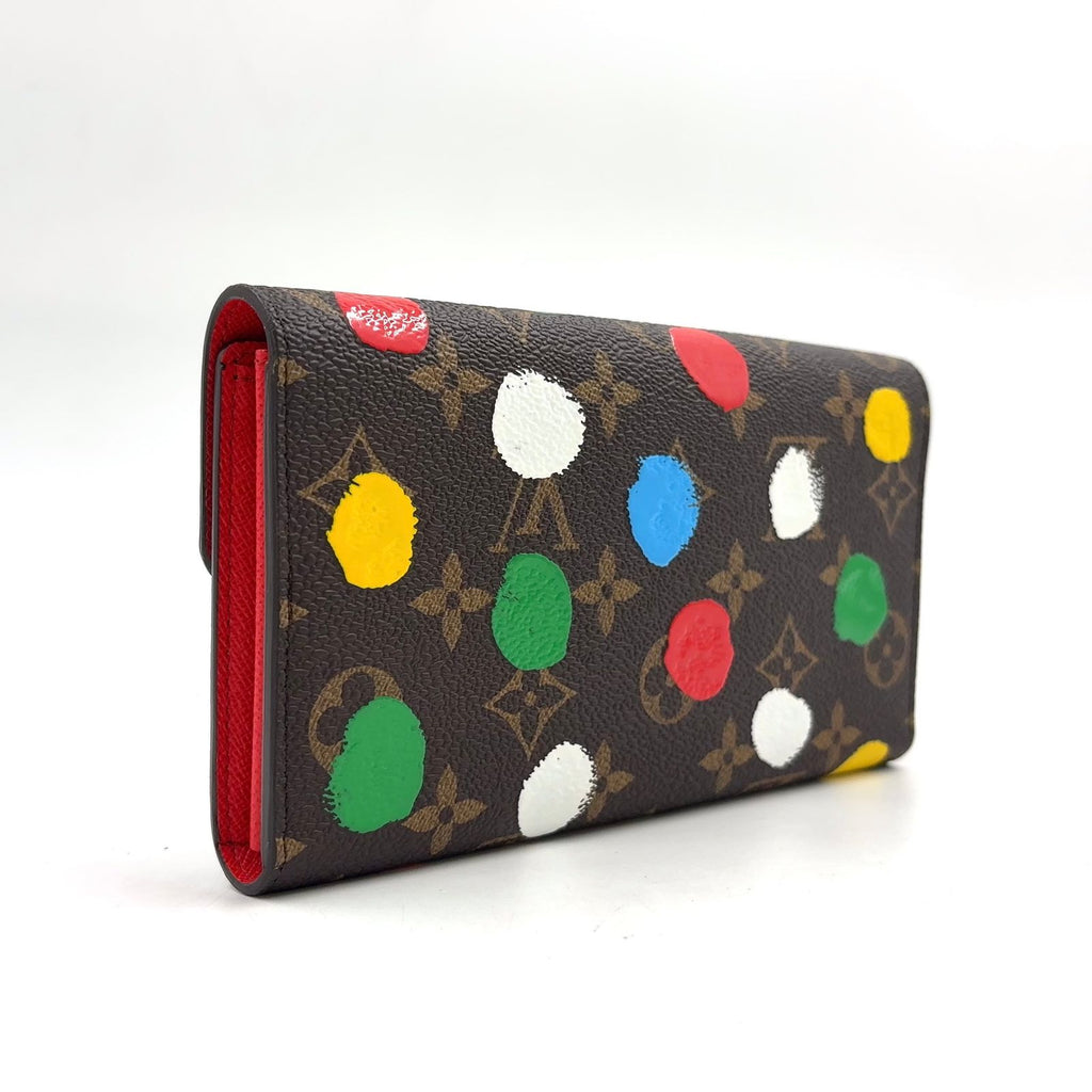 Louis Vuitton LV YK Portefeuille Sarah NM Correspondence Leather Brown Multicolo — view 2