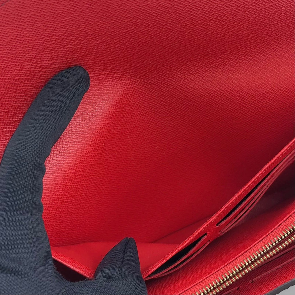 Louis Vuitton LV YK Portefeuille Sarah NM Correspondence Leather Brown Multicolo — view 8