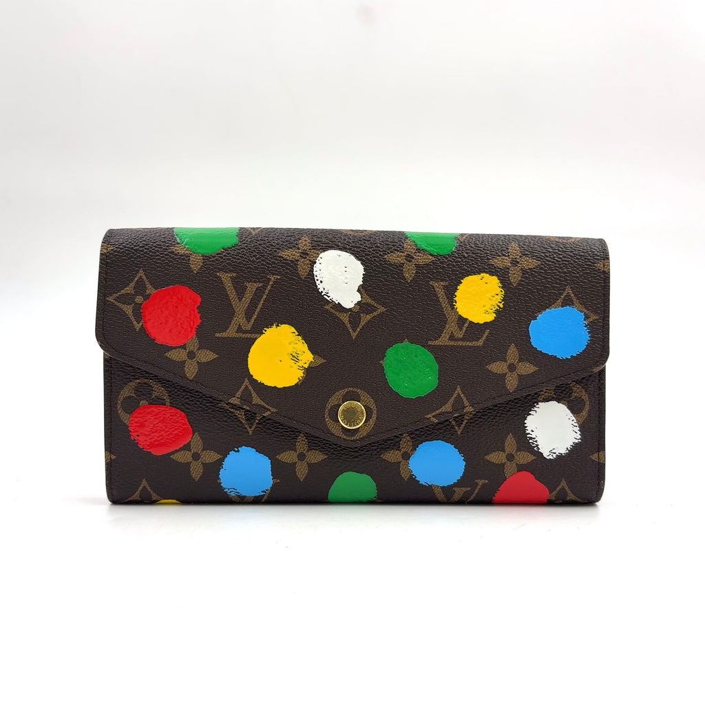 Louis Vuitton LV YK Portefeuille Sarah NM Correspondence Leather Brown Multicolo