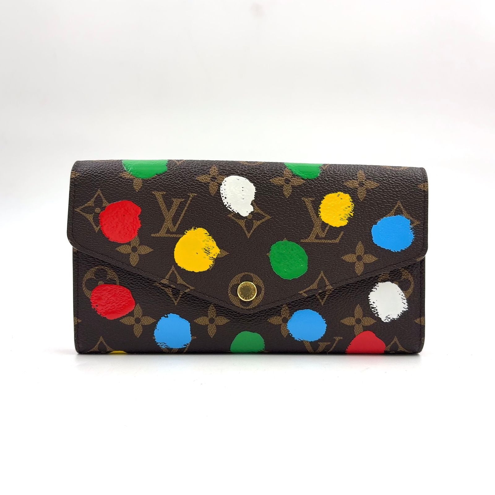 Louis Vuitton LV YK Portefeuille Sarah NM Correspondence Leather Yayoi Kusama