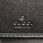 Gucci la Logo Leather Green Black Wallet Silver — view 4