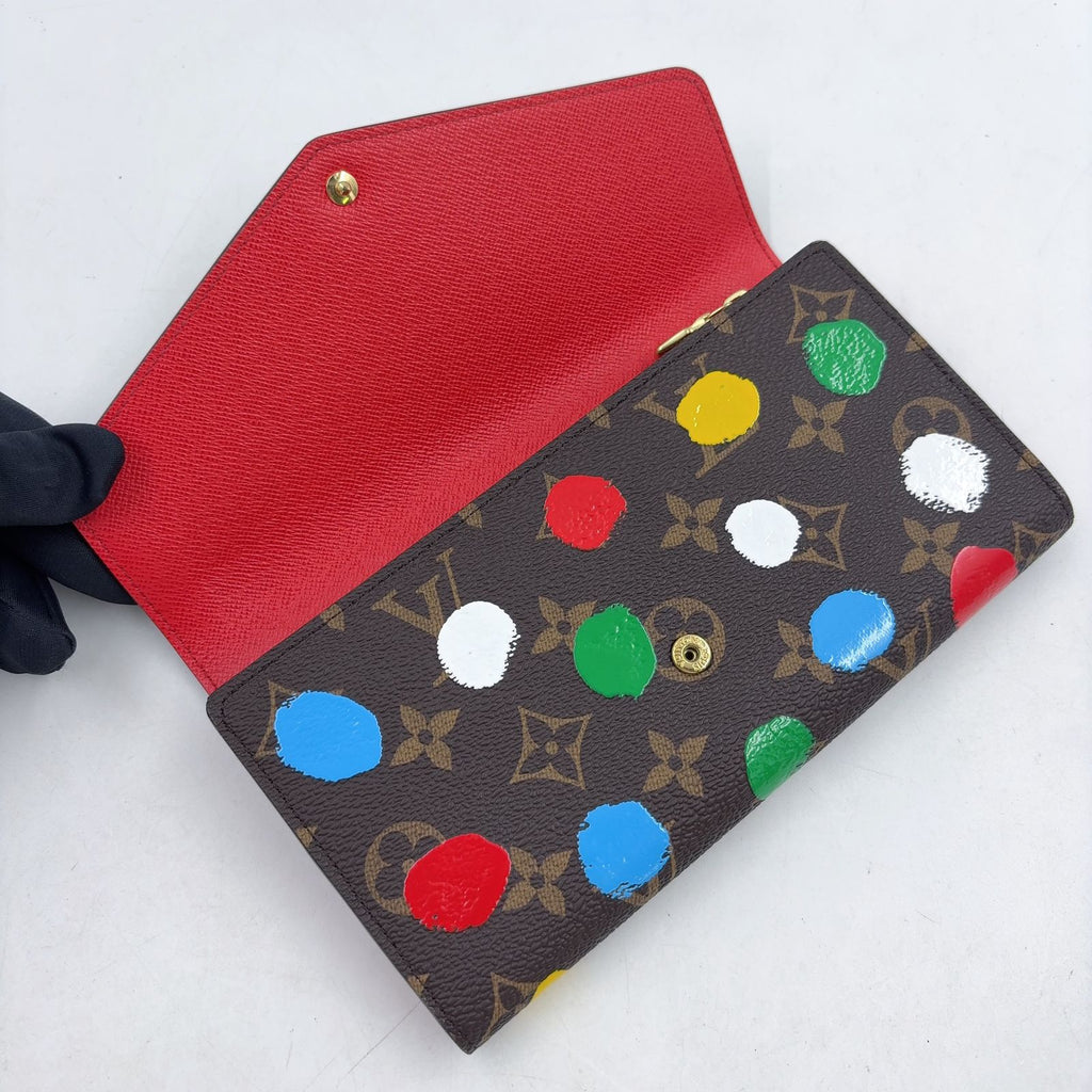 Louis Vuitton LV YK Portefeuille Sarah NM Correspondence Leather Yayoi Kusama — view 3