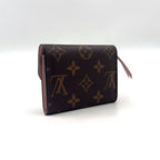 Louis Vuitton Portefeuille Emily Compact Correspondence Leather Brown Lightpink — view 2