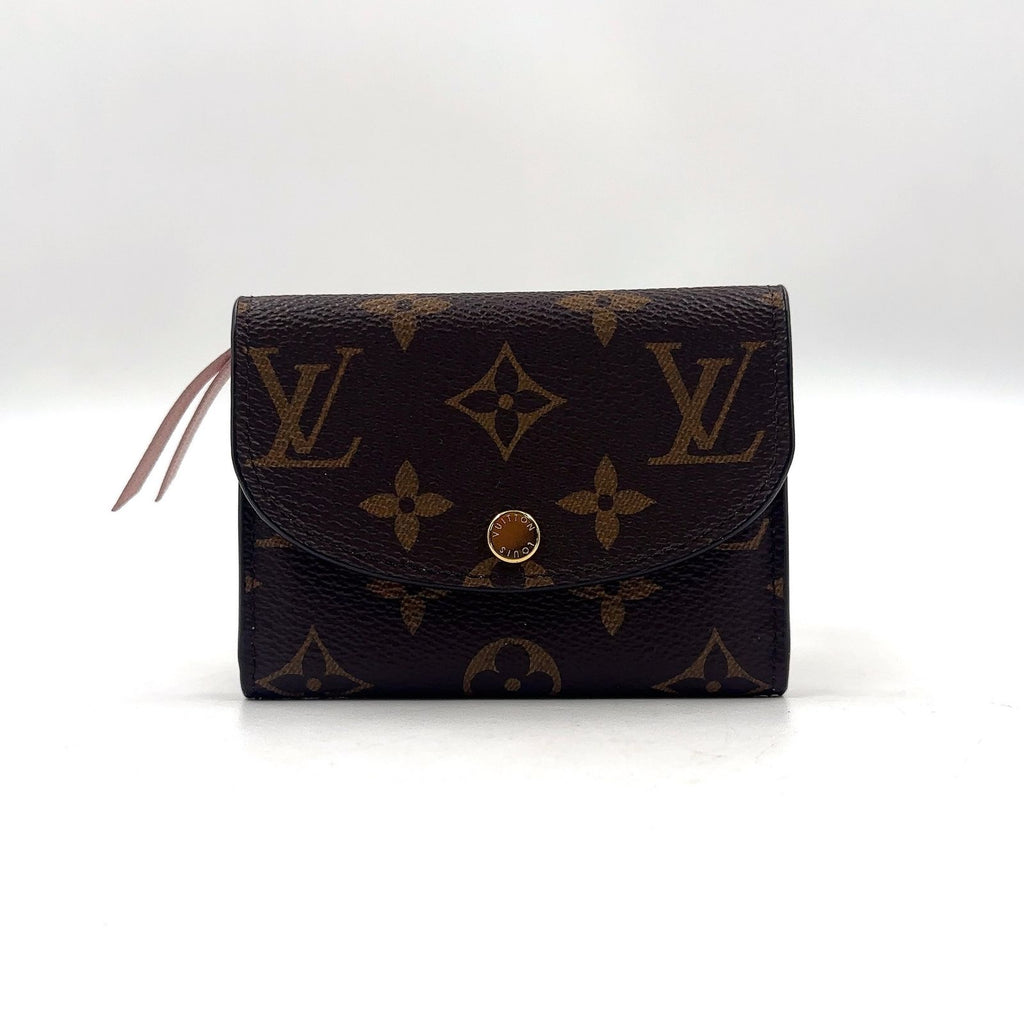 Louis Vuitton Portefeuille Emily Compact Correspondence Leather Brown Lightpink