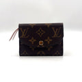 Louis Vuitton Portefeuille Emily Compact Correspondence Leather Brown Lightpink
