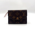 Louis Vuitton Portefeuille Emily Compact Correspondence Leather Brown Lightpink