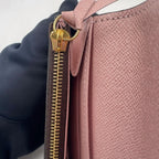 Louis Vuitton Portefeuille Emily Compact Correspondence Leather Brown Lightpink — view 9