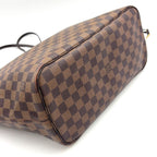 Louis Vuitton Neverfull MM Damier Ebene Pouch Leather Brown Tote Gold — view 5