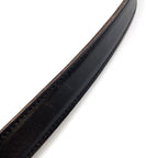 Hermes Constance Buckle Leather Metal Silver Black Belt — view 5