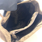 Prada Nylon Khaki Green Handbag Silver — view 3