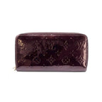 Louis Vuitton Zippy Wallet Monogram Vernis Amarante Leather Enamel Bordeaux