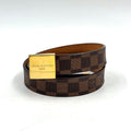 Louis Vuitton Ceinture Leather Brown Belt Gold