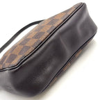 Louis Vuitton Trousse Makeup Damier Ebene Leather Brown Handbag Gold — view 9