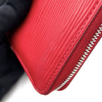Louis Vuitton Zippycoin Purse Epi Fuchsia Leather Red Coin Case Silver — view 6