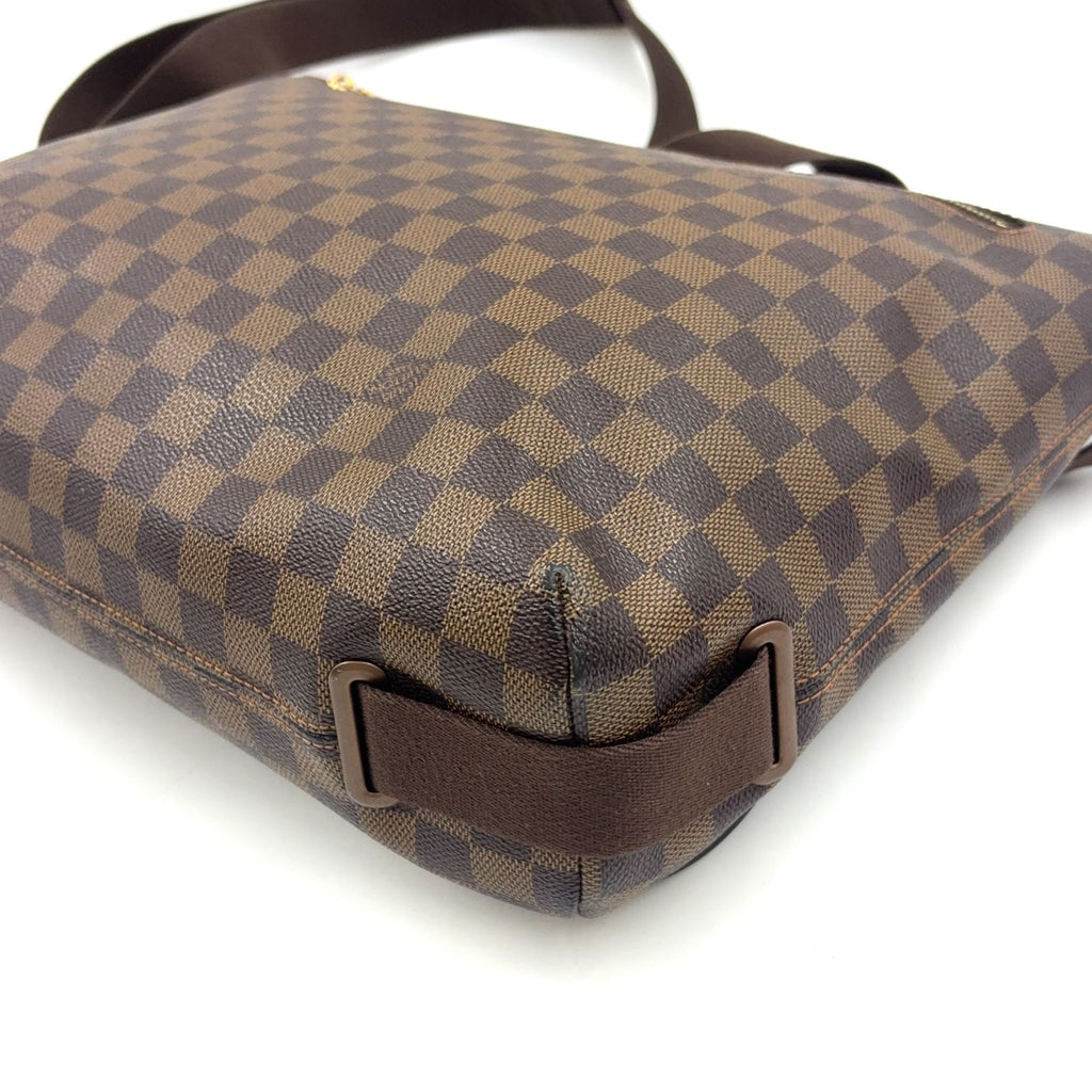 Louis Vuitton Brooklyn MM Damier Ebene Brown Shoulder Bag Gold — view 7
