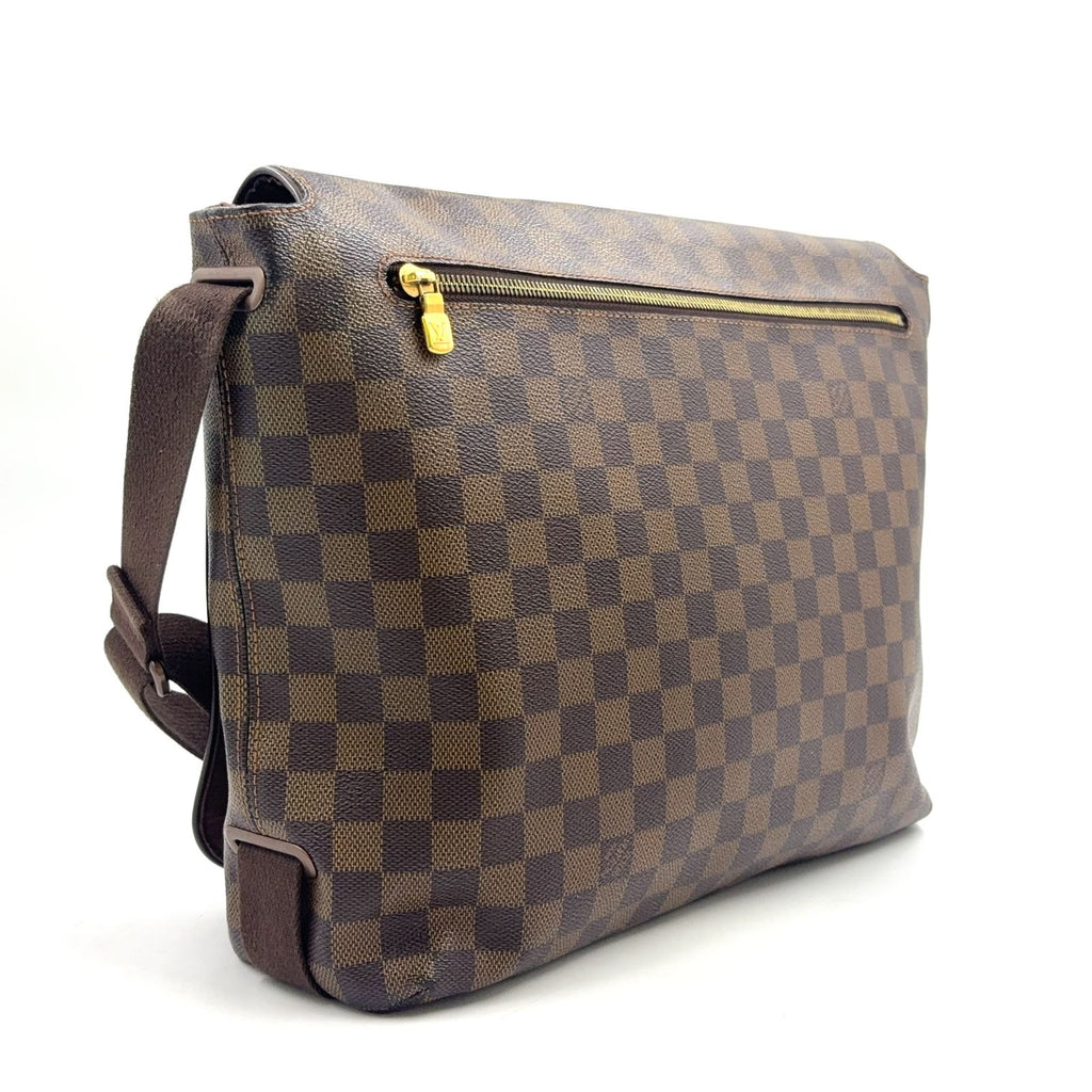 Louis Vuitton Brooklyn MM Damier Ebene Brown Shoulder Bag Gold — view 2