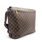Louis Vuitton Brooklyn MM Damier Ebene Brown Shoulder Bag Gold — view 2