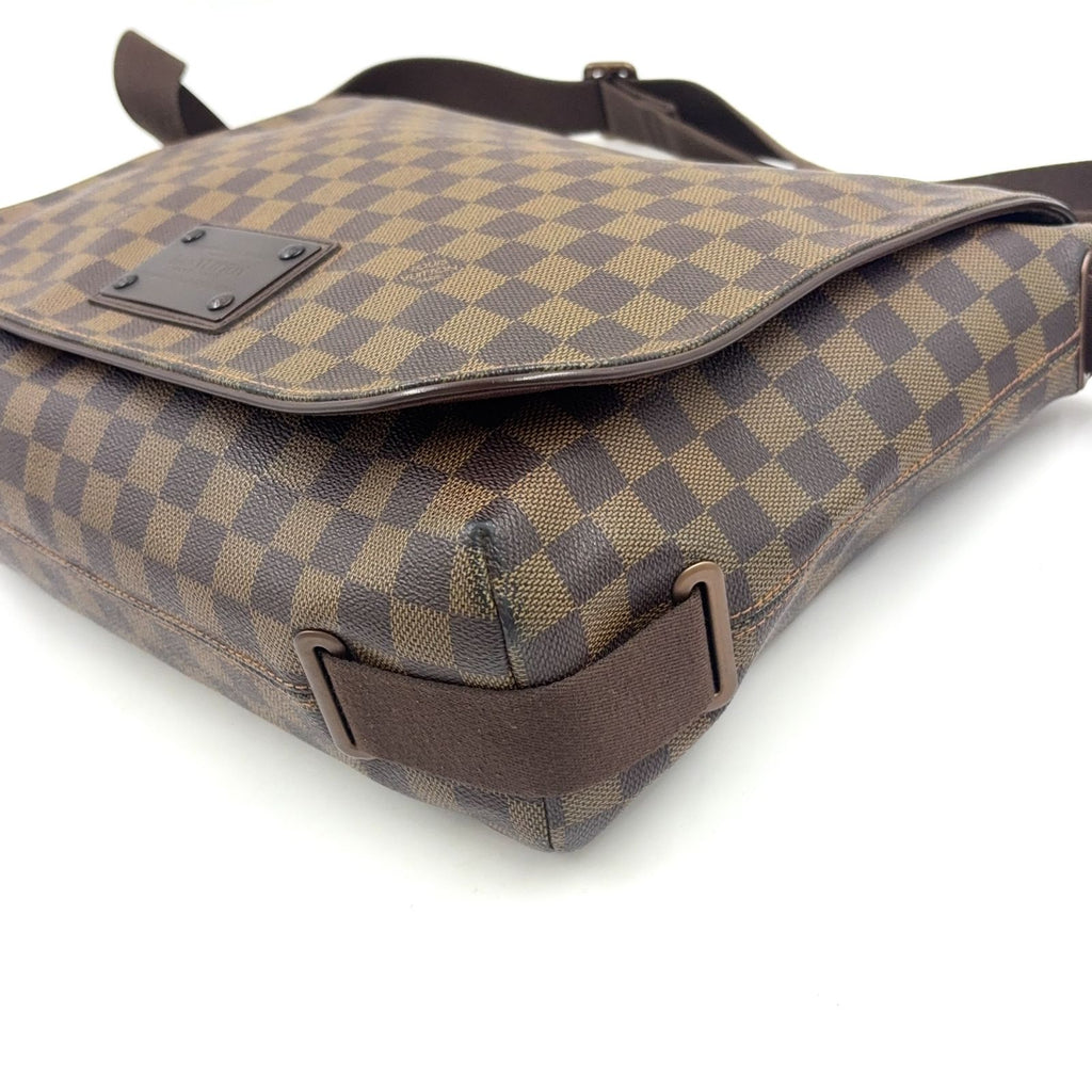 Louis Vuitton Brooklyn MM Damier Ebene Brown Shoulder Bag Gold — view 6