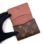 Louis Vuitton Envelope Carte de Visite Monogram Leather Brown Card Case — view 3