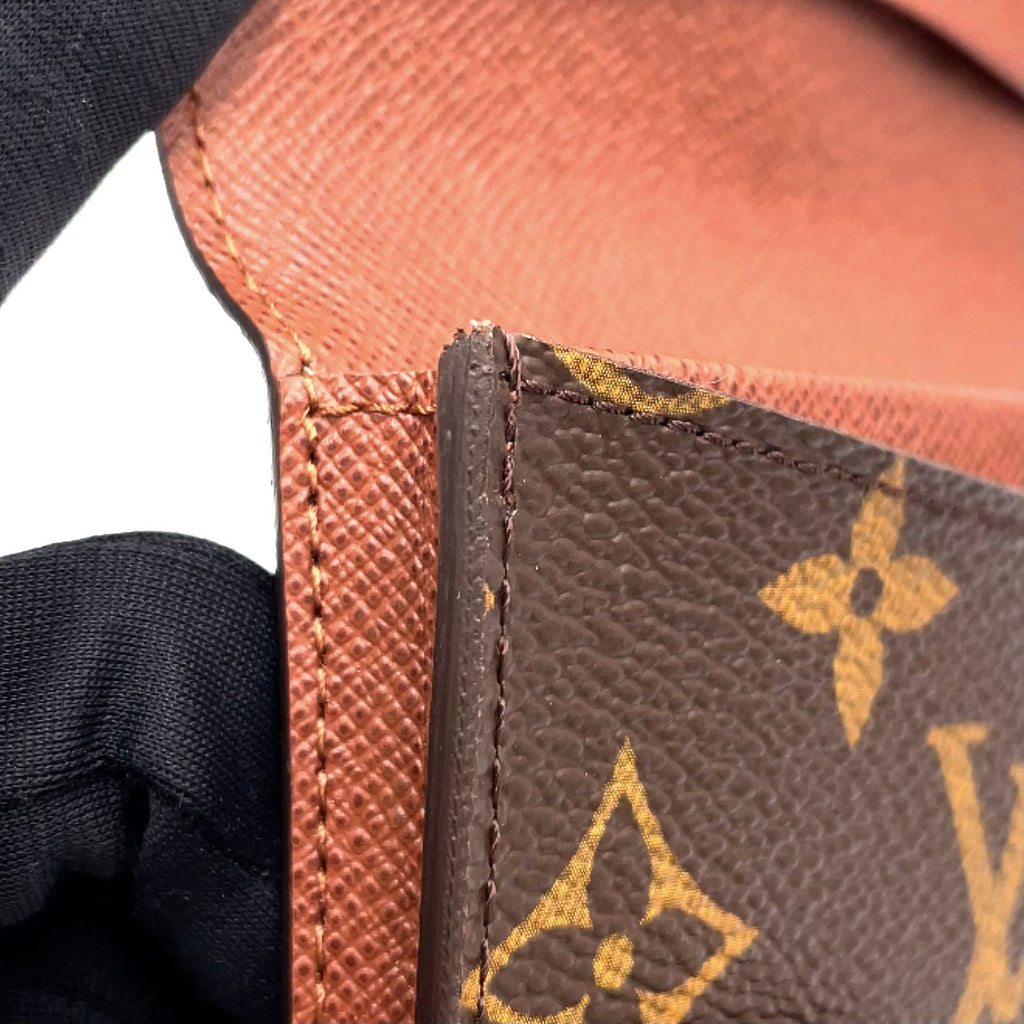 Louis Vuitton Envelope Carte de Visite Monogram Leather Brown Card Case — view 8