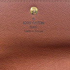 Louis Vuitton Porto International Monogram Leather Brown Tri Foldlong Wallet — view 4
