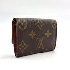 Louis Vuitton Porte-Monnaie Plastic Monogram Leather Brown Coin Case Gold — view 2