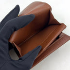Louis Vuitton Porte-Monnaie Plastic Monogram Leather Brown Coin Case Gold — view 3