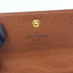 Louis Vuitton Porte-Monnaie Plastic Monogram Leather Brown Coin Case Gold — view 4