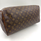 Louis Vuitton Speedy 40 Monogram Leather Brown Light Handbag Gold — view 7