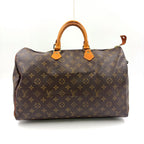 Louis Vuitton Speedy 40 Monogram Leather Brown Light Handbag Gold