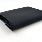 Prada Tessuto Nylon Leather Black Tri Foldwallet Silver Wallet — view 6
