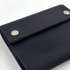 Prada Tessuto Nylon Leather Black Tri Foldwallet Silver Wallet — view 5