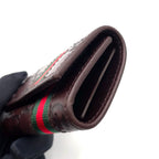 Gucci Sherry Line Leather Green Brown Red Key Case Silver Key Holder — view 5