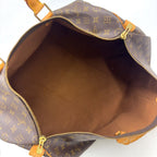 Louis Vuitton Keepall 50 Monogram Leather Brown Light Boston Bag Gold — view 3