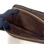 Louis Vuitton Zippy Wallet Damier Ebene Leather Brown Round Gold — view 9