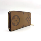 Louis Vuitton Zippy Wallet Monogram Giant Correspondence Leather Brown Round — view 2