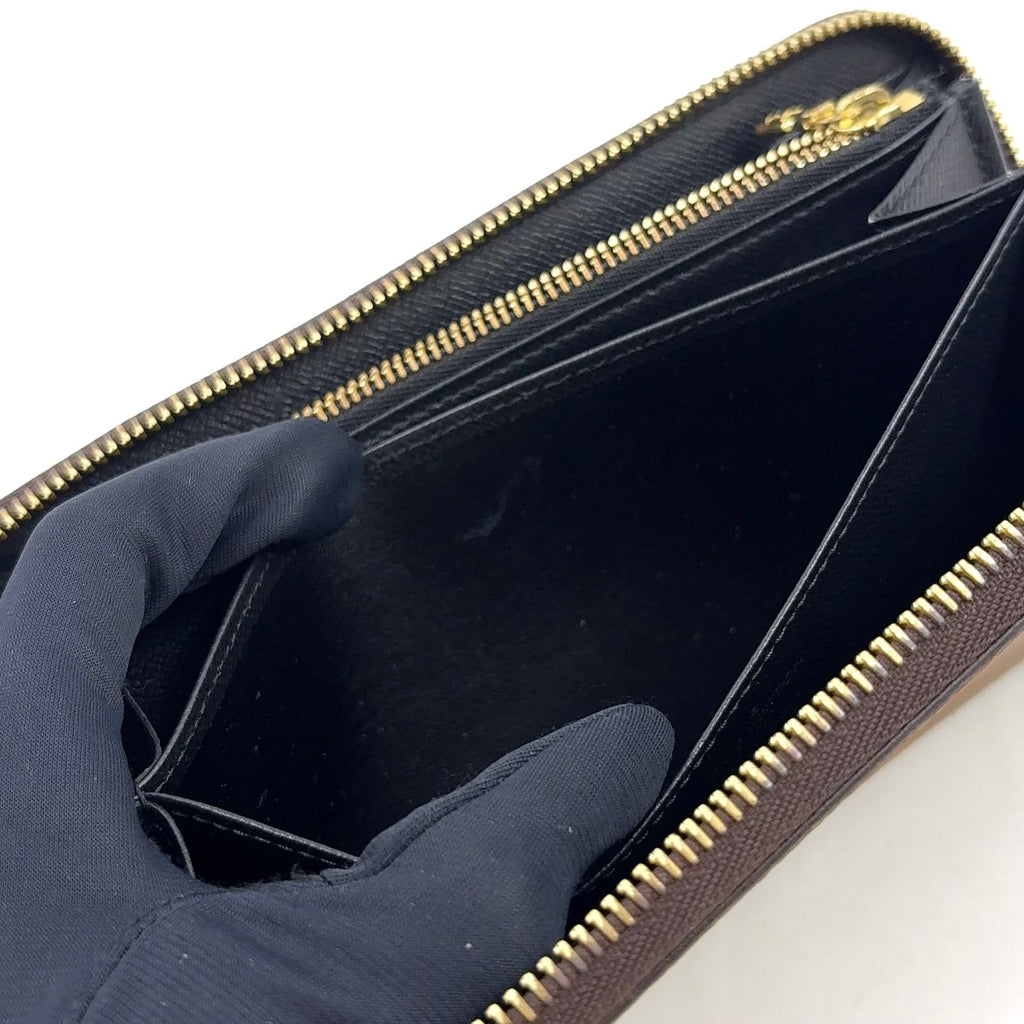 Louis Vuitton Zippy Wallet Monogram Giant Correspondence Leather Brown Round — view 6