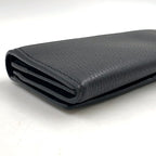 Gucci Metal Logo Bifold Leather Black Wallet Silver — view 5
