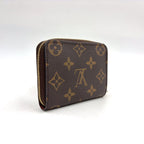 Louis Vuitton Zippy Coin Purse Monogram Leather Brown Case Gold — view 2