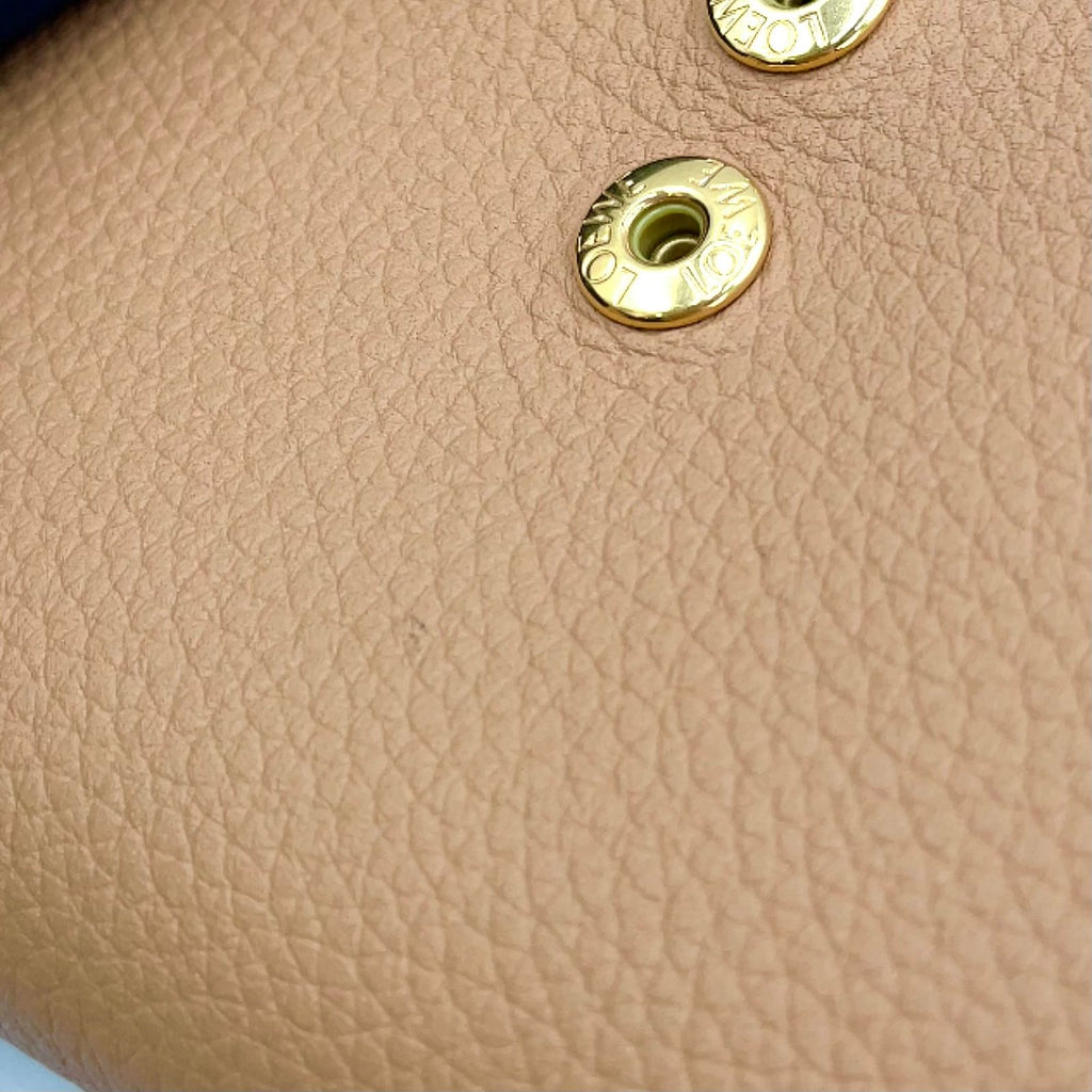 Loewe Anagram Compact Zip Leather Beige Wallet Gold — view 7