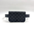 Louis Vuitton Ceinture Pochette Homme Damier Graphite Leather Black Belt